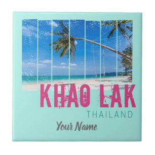 Khao Lak Phang-Nga Thailand Vintage Strand Souveni Fliese