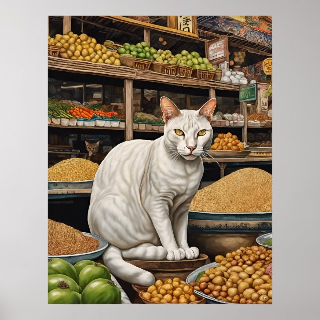 Khao Manee Cat - Art Print Poster (Vorne)