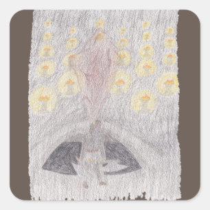 Khaos Crystal Quadratischer Aufkleber