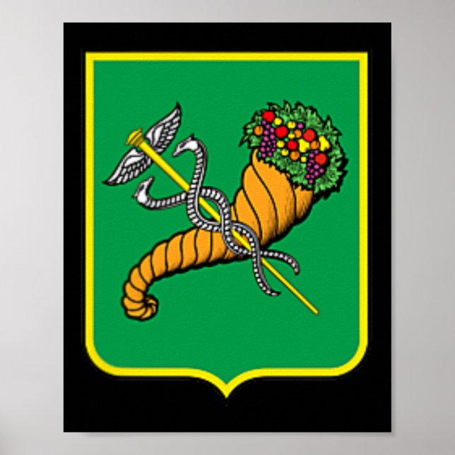 Kharkiv City Flag Ukraine Ukrainian Pride  Poster (Vorne)