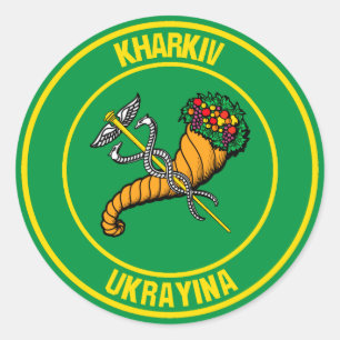 Kharkiv Round Emblem Runder Aufkleber