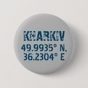 Kharkiv Ukraine Latitude & Longitude beunruhigt Button