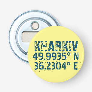 Kharkiv Ukraine Latitude & Longitude beunruhigt Flaschenöffner