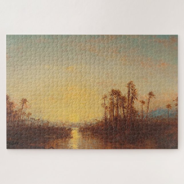 Khartoum, Coucher De Soleil - Félix Ziem Puzzle (Horizontal)