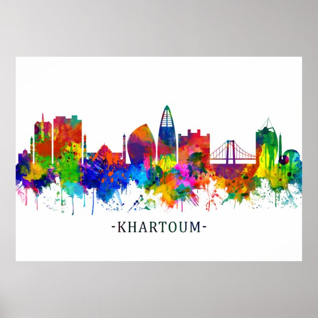 Khartoum Sudan Skyline Poster (Vorne)