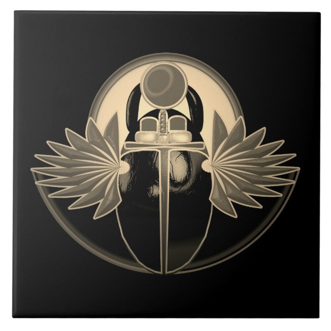 Kherpi Gott der aufsteigenden Sonne, Altes Ägypten Fliese (Vorderseite)