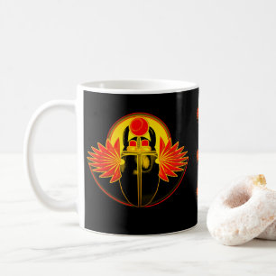 Kherpi Gott der aufsteigenden Sonne, Scharfkäfer. Kaffeetasse