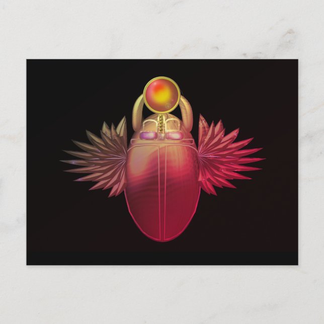 Kherpi Gott der aufsteigenden Sonne, Scharfkäfer. Postkarte (Vorderseite)