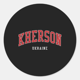 Kherson Ukraine Hochschule Universitätsstil Runder Aufkleber