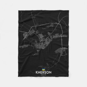 Kherson Ukraine Stadtplan Reise Souvenir Heimatsta Fleecedecke