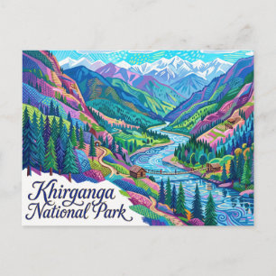 Khirganga Nationalpark, Himachal Pradesh, Indien Postkarte