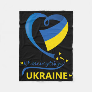 Khmelnytskyi Ukraine National Flag Heart Emblem Cr Fleecedecke