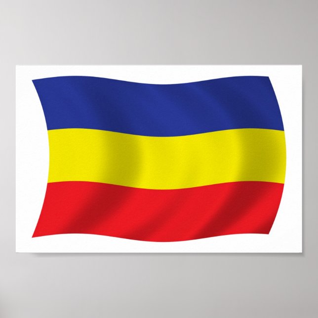 Khmer Kampuchea Krom Flag Poster Print (Vorne)
