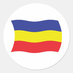 Khmer Kampuchea Krom Flaggenaufkleber Runder Aufkleber