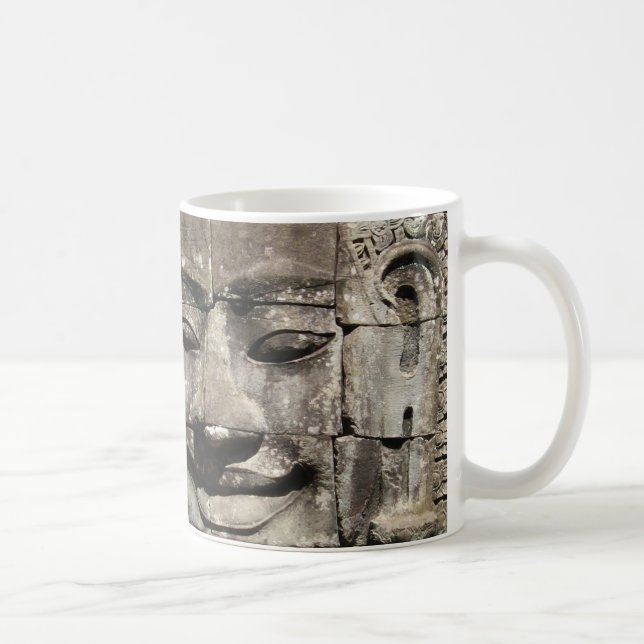Khmer-Steingesicht… Bayon Tempel, Kambodscha Kaffeetasse (Rechts)