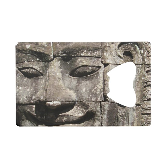 Khmer Stone Gesicht ... Bayon Temple, Kambodscha Geldkarten Flaschenöffner (Vorderseite (Horizontal))
