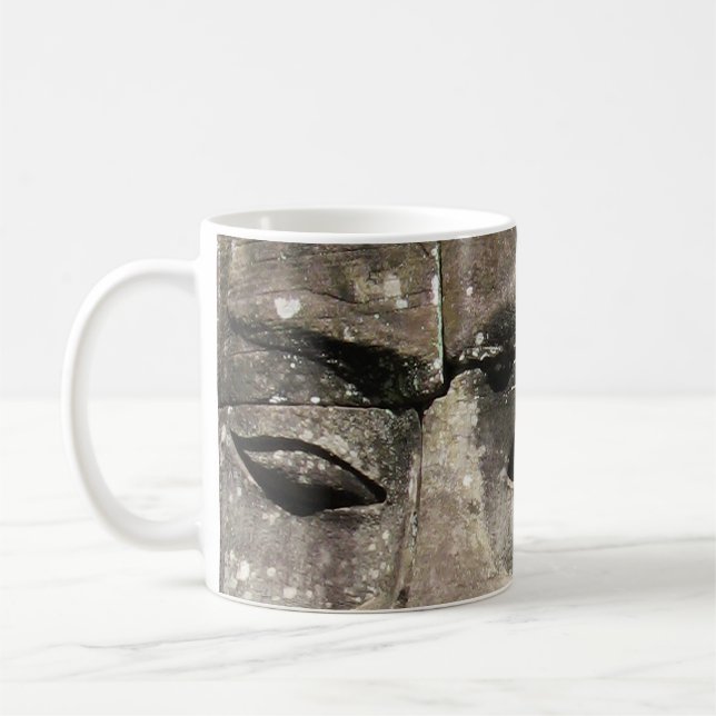 Khmer Stone Gesicht ... Bayon Temple, Kambodscha Kaffeetasse (Links)