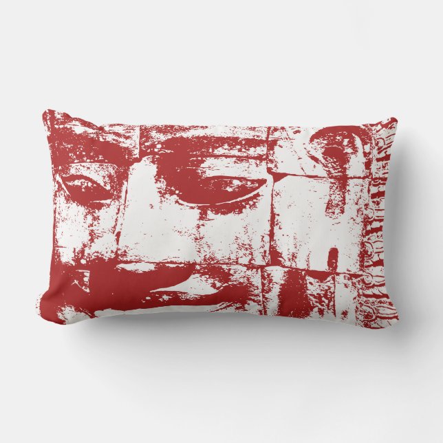 Khmer Stone Gesicht ... Bayon Temple, Kambodscha Lendenkissen (Vorderseite)