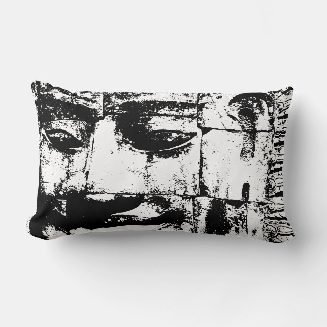 Khmer Stone Gesicht ... Bayon Temple, Kambodscha Lendenkissen (Vorderseite)