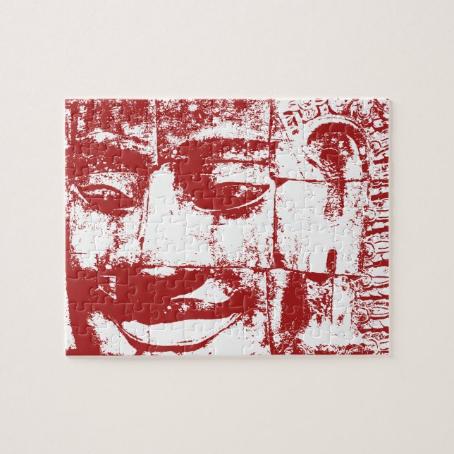 Khmer Stone Gesicht ... Bayon Temple, Kambodscha Puzzle (Horizontal)