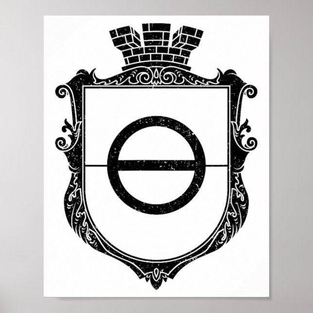 Khmut Ukraine Arms Flag Donetsk Oblast  Poster (Vorne)