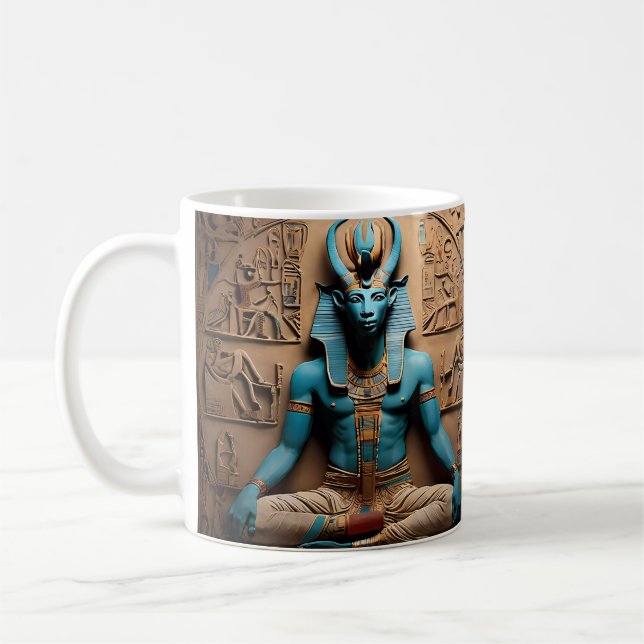 Khnum der uralte ägyptische Schöpfungsgott Kaffeetasse (Links)