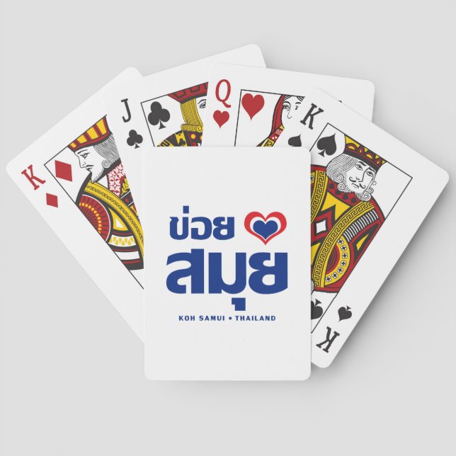 Khoi Huk (I herz / Liebe Koh Samui Thailand) Spielkarten (Rückseite)