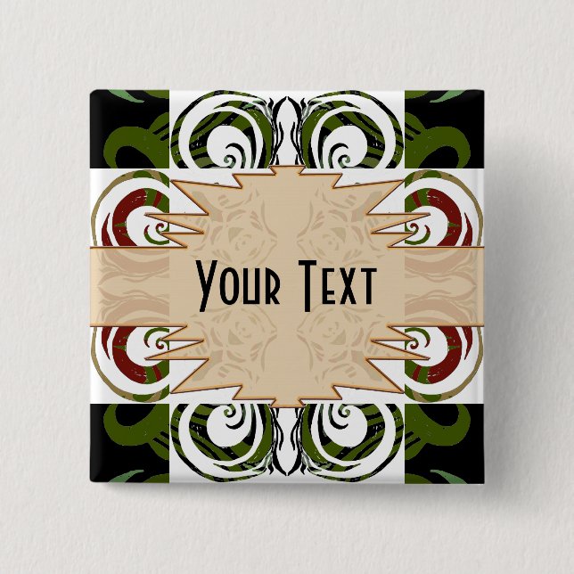 Khokhloma Exotique Button (Vorderseite)