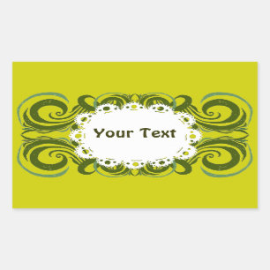 Khokhloma Exotique Rechteckiger Aufkleber