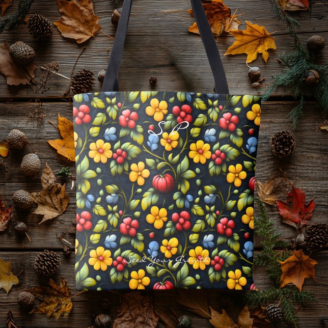 Khokhloma Floral Muster Tote Beutel (Von Creator hochgeladen)
