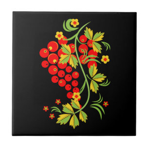 Khokhloma Muster Fliese