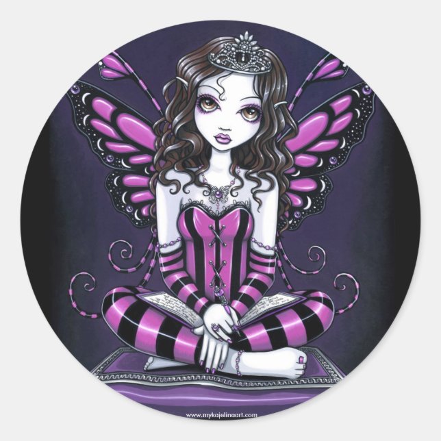 "Khristyn" Pink Princess Fairy Art Stickers (Vorderseite)