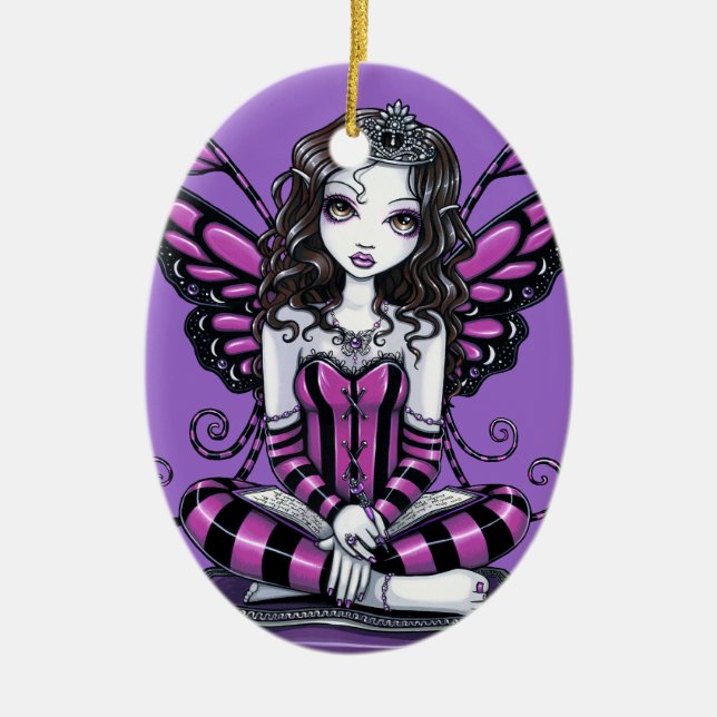 "Khristyn" rosa Prinzessin Fairy Art Ornament (Vorne)