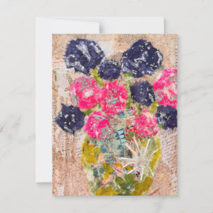 KHS Whimsical Floral Paper Collage Mixed   Dankeskarte