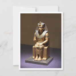 Khufu Seated Pharaoh Great Pyramid King Postkarte