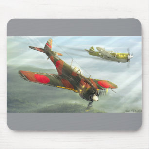 Ki-43 Oscar-Flugzeug-Mauspad Mousepad