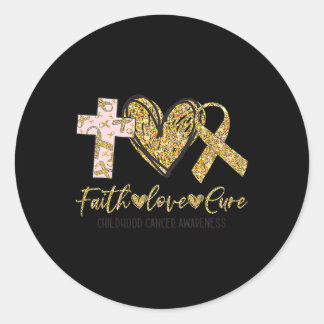 Ki Childhood Cancer Awareness Costume Faith Liebe Runder Aufkleber