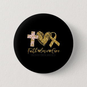 Ki Childhood Cancer Awareness Kostüm Glaube Liebe Button