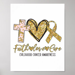 Ki Childhood Cancer Awareness Kostüm Glaube Liebe Poster