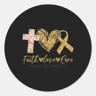 Ki Childhood Cancer Awareness Kostüm Glaube Liebe Runder Aufkleber