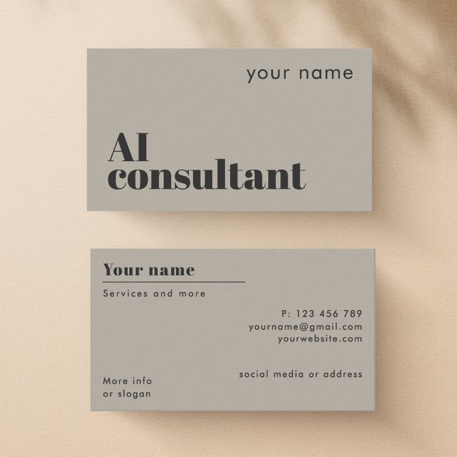 KI-Consultant moderne Visitenkarte (Von Creator hochgeladen)