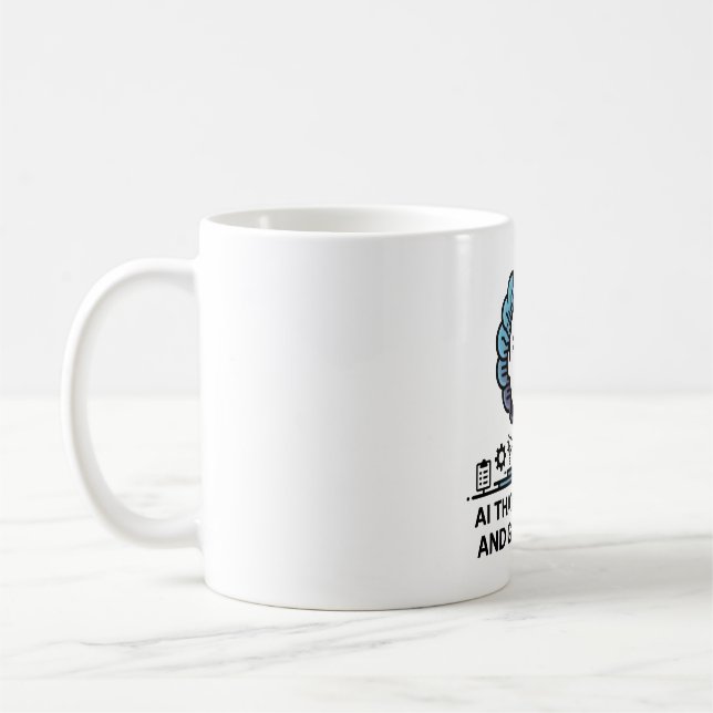 KI-Gehirn-Tech-Design für Innovatoren Kaffeetasse (Links)