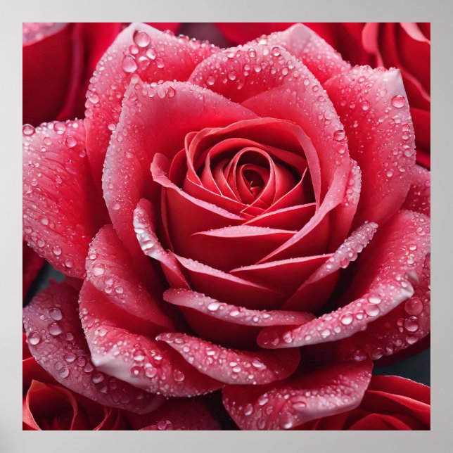 KI-generiertes Rose-Poster - Einzigartiges Kunstde Poster (Vorne)
