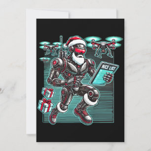 KI-gesteuerter Weihnachtsmann-Roboter mit Drohnen Einladung
