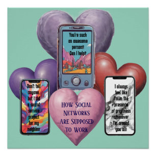 KI herunterladen, wie Social Networks Poster arbei