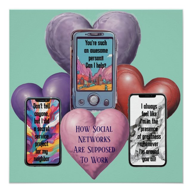 KI herunterladen, wie Social Networks Poster arbei (Vorderseite)