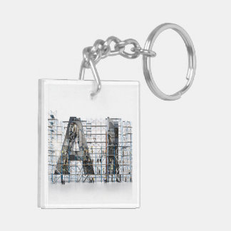 KI Industrielle Buchstabenform-Architektur-Kunst Schlüsselanhänger