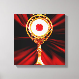 KI-Kunst eines eucharistischen Wunders Leinwanddruck