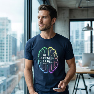 KI Lernt Schnell Tech Grafik T-Shirt Tri-Blend Shirt
