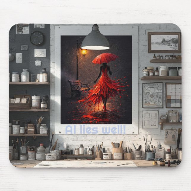 KI lügt gut! Mousepad (Vorne)